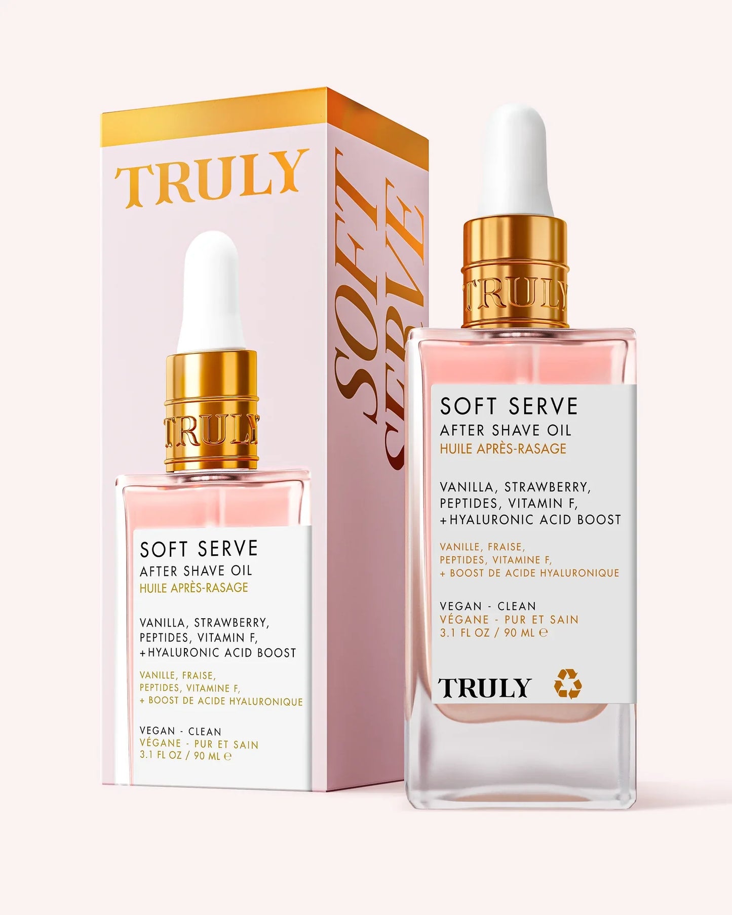 TRULY ROSADO Y CAJA DE PROTECCIÓN ACEITE INTIMO ACLARANTE